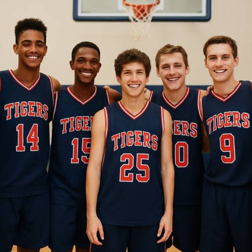 Home basketball team in uniforms (custom jerseys) sports apprarel teams 2